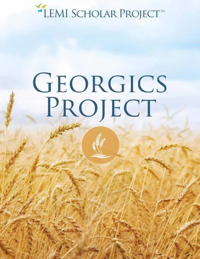 Georgics logo with a field of straw growing with the words Georgics project written at the top.